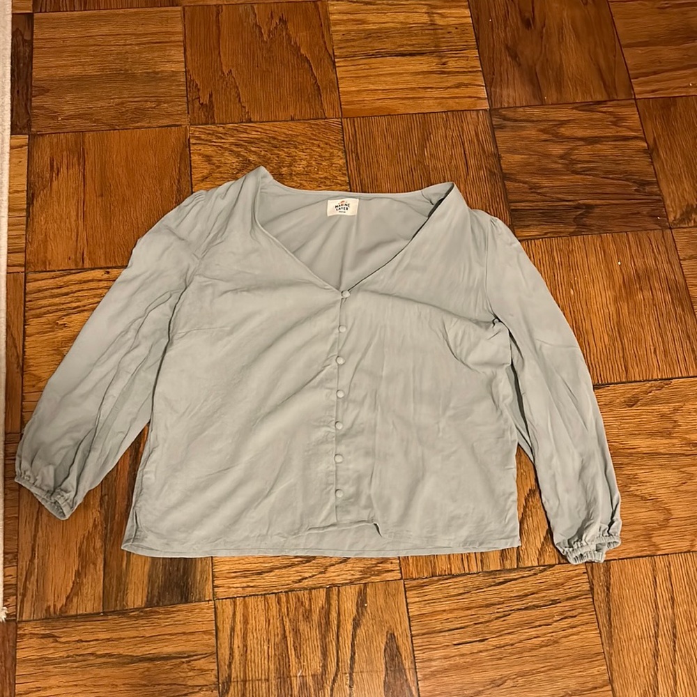 Marine Layer size M seafoam green blouse